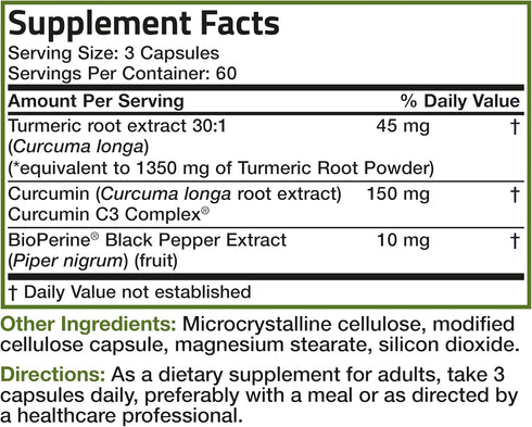 Bronson Turmeric Curcumin 1500 MG Antioxidant, Joint & Digestion Support with BioPerine, 90 Vegetarian Capsules