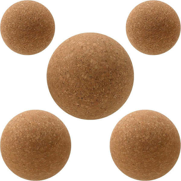 5 PCS Cork Massage Ball, Cork Therapy Ball Wooden, Cork Ball for