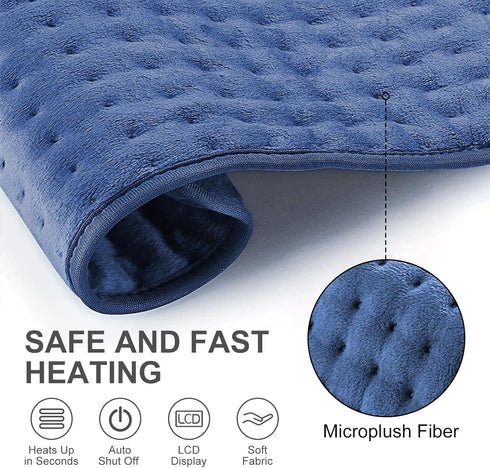 misognare 6 Heat Pad for Back Pain Relief Electric Heating Pads with Temperatures Soft Detachable Heat Pad for Man