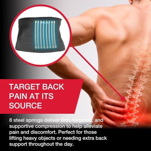 MUELLER Sports Medicine Adjustable Back Brace, Ideal for Upper and Lower Back Pain, Relief & Support for Men and Women