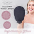 Seraphic Skincare Double-Layered Korean Exfoliating Mitt - Viscose Fiber Glove for Deep Exfoliation and Tan Removal
