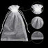 50 PCS White Organza Bags 8x12 - Drawstring Wedding & Party Gift Bags