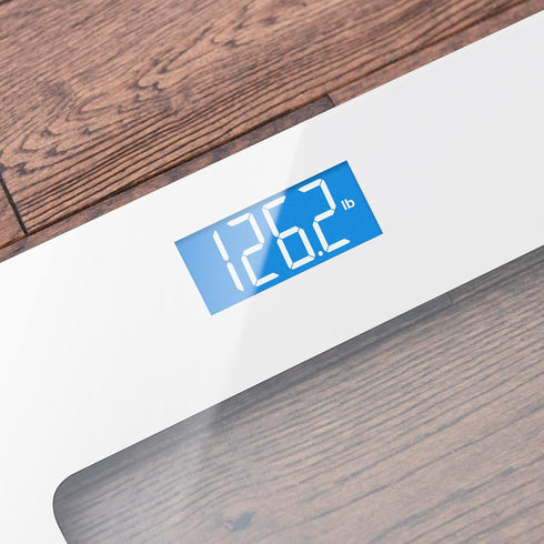 Greater Goods Digital Weight Scale, Accurate Non-Slip & Scratch Resistant Bathroom Scale, White