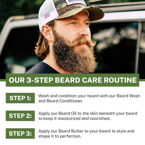 Live Bearded Beard Oil, 1 fl oz - Premium All-Natural Jojoba Hair and Skin Care for Men, Canyon Scent