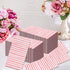KTHONIOMANTE 200PCS 2 Pack, 4.5x8 Inch Pink and White Stripe Guest Napkins, Ply Disposable Paper Striped Dinner Hand