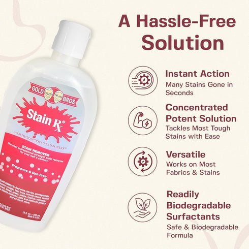 Stain Remover - Effectively Eliminates Stains from Wine, Berries & Blood - 10 oz