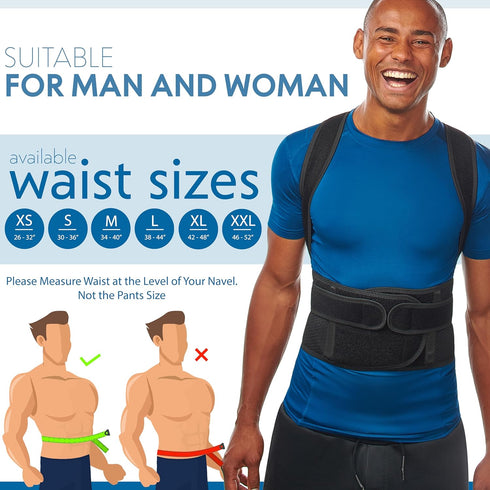 Selbite Posture Corrector for Men and Women - Back Brace for Upper and Lower Body Support - Adjustable Straightener