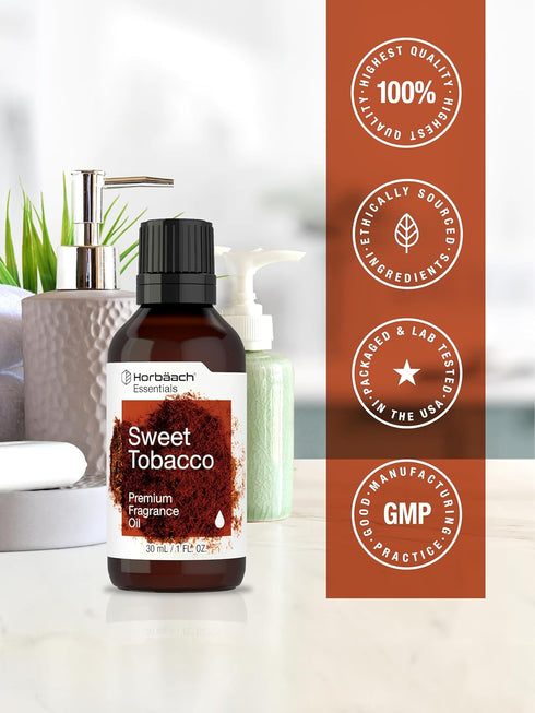 Horbaeach Sweet Tobacco Fragrance Oil, 1 fl oz (30ml), Premium Grade for Diffusers, Candle & Soap Making
