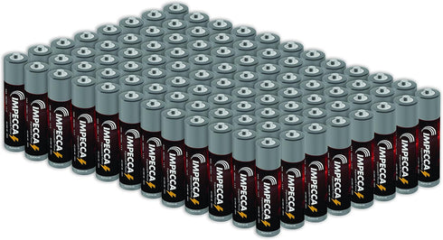 Impecca (100-Pack) 100-Count LR3 AAA Batteries, All Purpose Alkaline Batteries High Performance AAA Battery Long
