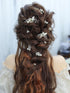 Pearls Bridal Hair Pins, Beads Bride Wedding Hair Pieces, U Shaped Headpiece for Women Girls (Gold)