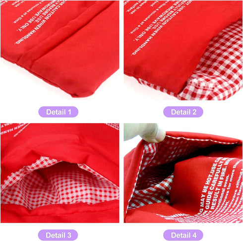 ZeriLion 2 Pack Yummy Microwave Potato Bags for Baking Potatoes - Reusable Microwave Cooker for Fast Perfectly Cooked