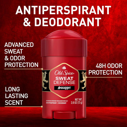 Old Spice Antiperspirant and Deodorant for Men, 24/7 Sweat and Odor Protection, Swagger Cedarwood Scent