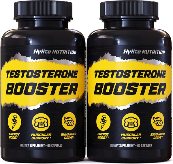 Testosterone Booster - Male Enhancing Pills for Muscle Growth, Libido, Stamina - Total T Test Boost - 2 PACK