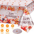 Set, Set HOWAF Thanksgiving Dinnerware Fall Maple Leaves Disposable Tableware Plates Napkin Tablecloth Knifes Forks