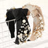 Ivyu Knotted Pearl Headbands, Fashion Hair Accessories for Women, No Slip Cute Top Knot Gift for Girls, Black Pink Gold