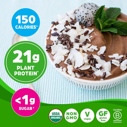 Orgain Organic Vegan Protein Powder - Creamy Chocolate Fudge, 21g Plant Protein, 2.03 lb, Low Net Carb, Non-GMO