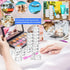 MotBach 100 Pcs 5g Empty Plastic Containers, Mini Makeup Sample Jars with Clear Lids and Mini Spatulas