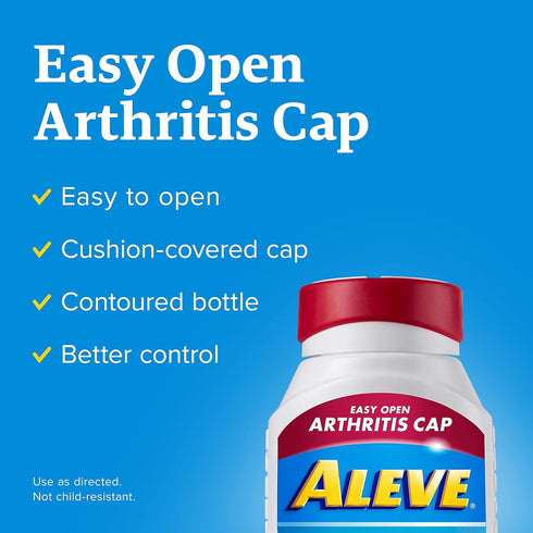Aleve Easy Open Arthritis Cap Tablets - Naproxen Sodium for Pain Relief, 200 Count