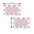 Lash Extension Aftercare Cards, 50 Pack, Eyelash Extension Supplies, Pink Design, Size 3.5 x 2" inches