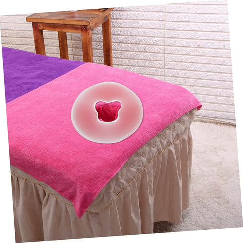 Round Silicone Face Down Massage Pillow for Spa - Comfort Cushion for Head and Neck