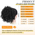 PEACOCO Curly Ponytail Extension - 6 Inch Drawstring Ponytail for Black Women, Clip on Synthetic Short Afro Hairpiece