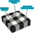 Iconikal 75-Count Black Gingham Disposable Paper Party Napkins - White Buffalo Plaid, Dinner Size