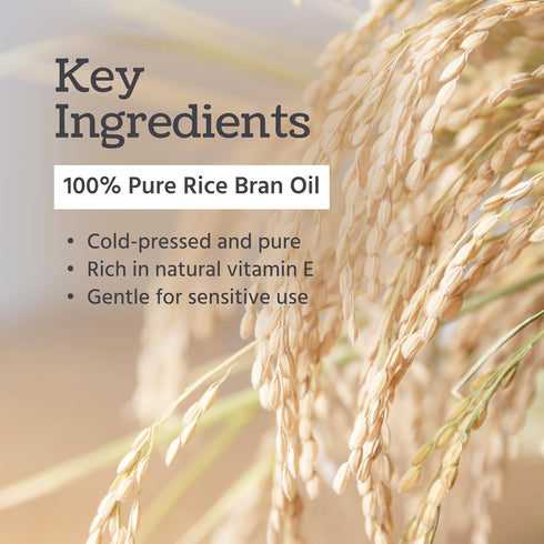 Well's Oil Rice Bran Oil - 100% Pure Natural Carrier Oil, Refined, Cold Pressed for Body, Skin & Hair (4oz / 118ml)