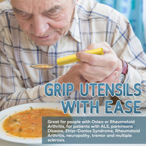 Foam Grip Tubing for Utensils, 9 PC 8" Handles for Adaptive Grip, Fits Most Utensils and Pens
