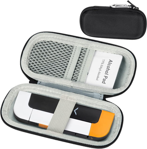 Travel Mini Case for Blood Glucose Monitor, Protective Hard Shell Carrying Organizer for Diabetes Care Accessories