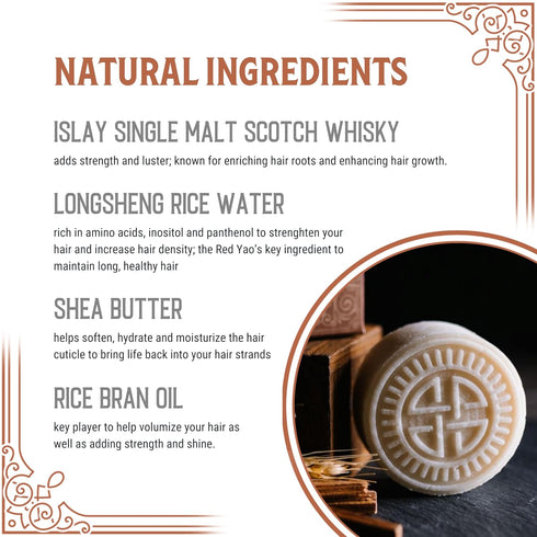 Viori Hamish & Co. Shampoo Bar - Aged Sandalwood, Handcrafted with Scottish Islay and Whiskey Infused Natural
