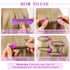 WILLBOND 36 Pieces Cold Wave Rod Hair Perm Rods - Hair Rollers with Steel Rat Tail Comb for Hairdressing Styling