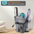 Polder Style Station for Hair Styling Tools, Black and Silver, Organizes Dryers, Irons, Brushes