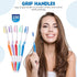 150 Pieces Individually Wrapped Toothbrushes, Manual Disposable Travel Toothbrush, Medium Soft Bristle, Multi Color