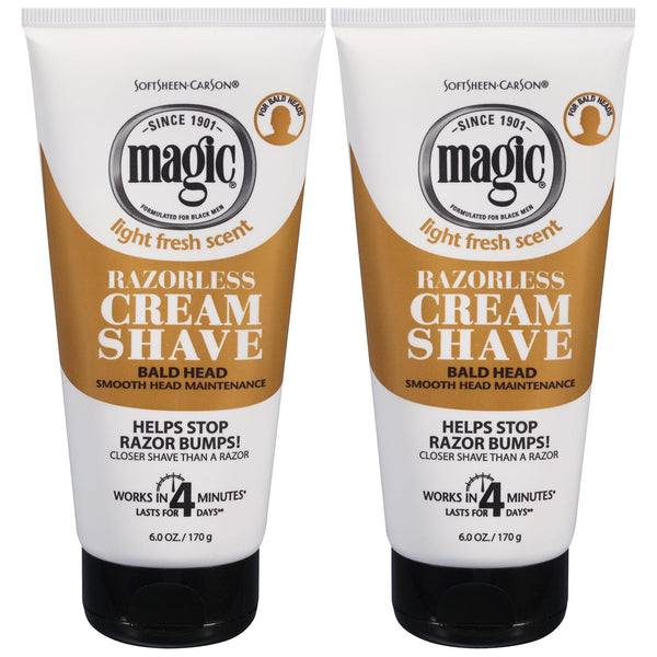 SoftSheen-Carson Magic Razorless Shaving Cream for Men, Hair Removal Cream, 2 Count