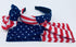 Red White and Blue Patriotic American Flag Headband, USA Twist Headband