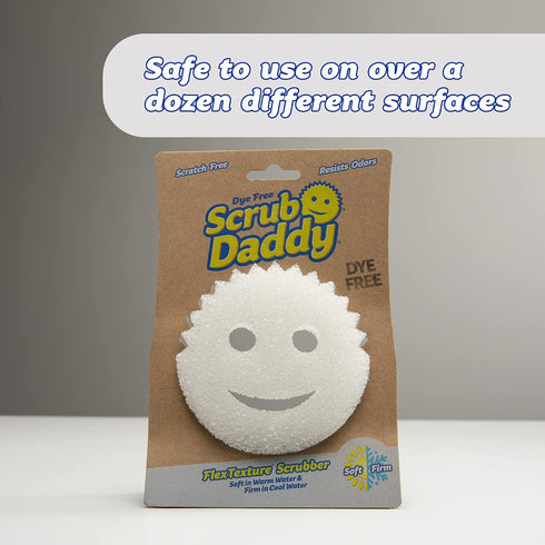 Scrub Daddy - Dye Free FlexTexture Sponge, Deep Cleaning, Dishwasher Safe, Multiuse, Scratch Free, 1 Pack