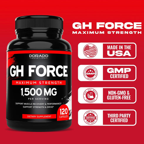 HGH Supplements for Men & Women (120 Count) 1500mg for Muscle Growth & Healthy Human Growth Hormone Levels