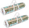 Wrapping Paper Storage - Set of 2 Organizers for 50 Rolls of Gift Wrap - Clear Totes with Handles for Holiday or Any