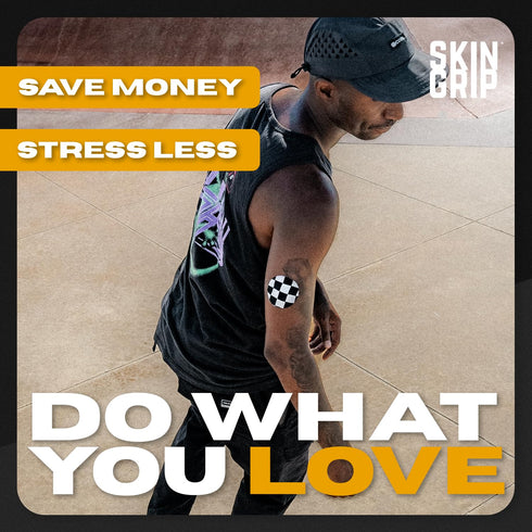 Skin Grip Adhesive Patches for Libre 2 CGM, Waterproof & Sweatproof Medical Tape for 10-14 Days