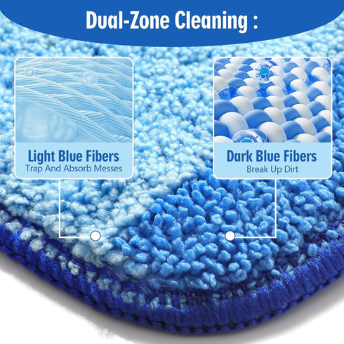 12 Pack Microfiber Cleaning Pads Compatible with All Bona Mops, Washable and Reusable for Hardwood Floors