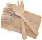 Disposable Wooden Forks - Pack of 100, 6.5" Length - Biodegradable Natural Utensils for Parties, Camping, Weddings