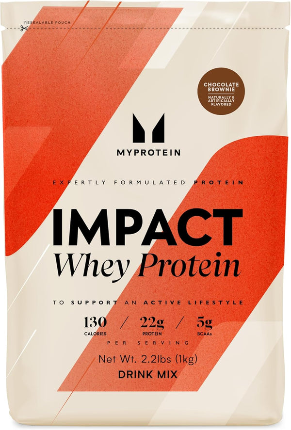 Myprotein Impact Whey Protein Powder - 2.2 Lbs (29 Servings) Chocolate, 22g Protein & 5g BCAA Per Serving