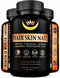 10X Potent Hair Skin and Nail Growth Vitamins with Keratin + Collagen + Silica for Vibrant Hair, Extra Strength Biotin