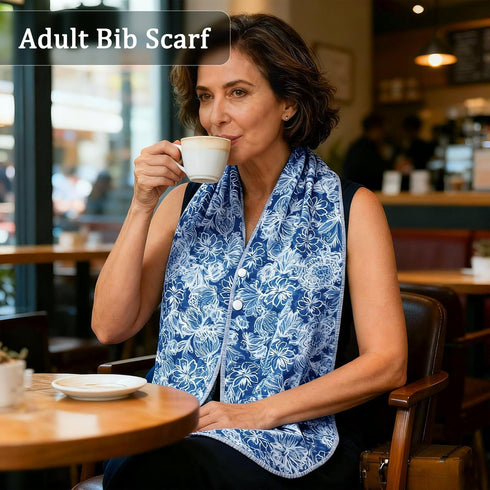 Reversible Adult Bibs for Seniors - Stylish Dining Protectors for Men & Women