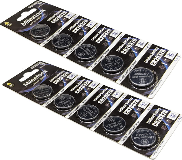 Milestock 10-Pcs 3-Volt Lithium Coin Cell Battery for One Touch Ultra2 Ultra-2 Blood