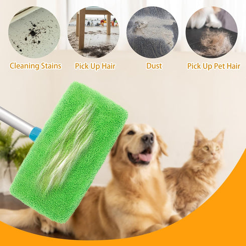 Unoutur (16PCS) Reusable Dry Sweeping Cloths Microfiber Wet Mop Pads Compatible with Swiffer Sweeper Mop Replacement