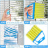 2 Pcs Window Venetian Blind Cleaner Tool, Washable 7 Fingers Dusting Cleaner and Air Vent Brush, Blue Green