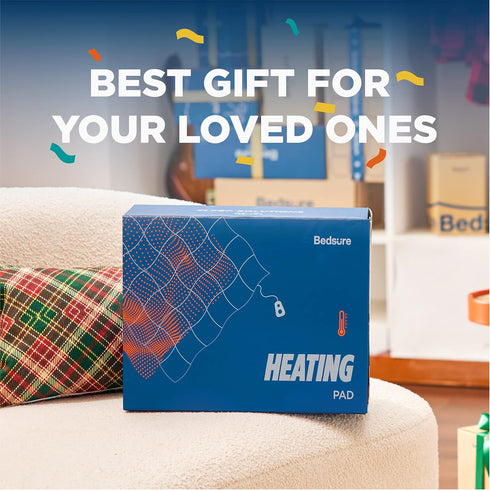 Bedsure Back Heating Pad for Neck and Shoulders - Weighted Massaging Heated Pad with 3 Heating Levels & 3 Massage