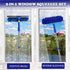 Rofhom 2.38M (94inch) 3 1 Window Cleaner Squeegee Kit - Cleaning Equipment with Long Handle in Extendable Window