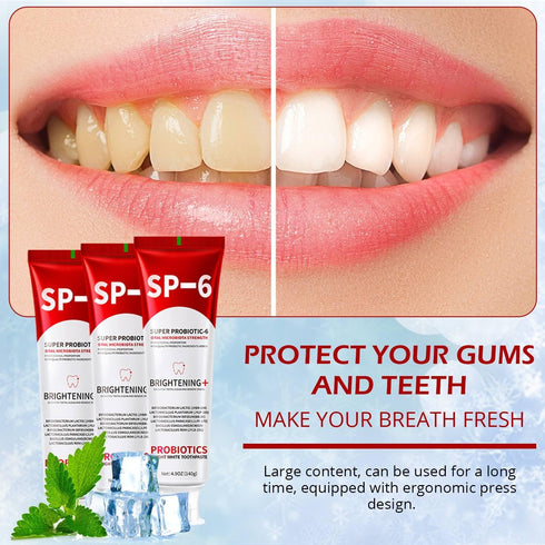 OHZH SP-6 (3PCS) Probiotics Whitening Toothpaste - Probiotics for Teeth Whitening and Gum Health - Enamel-Safe